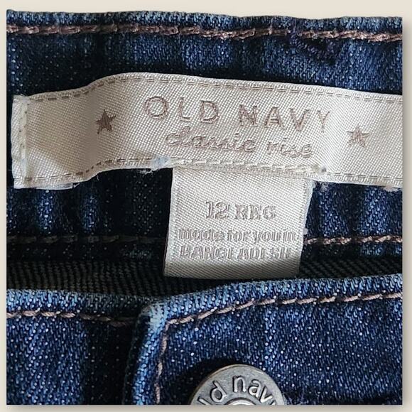 Old Navy Women's Classic Mid-rise Darkwash Denim Capris Flap Pockets Size 12Reg - Picture 7 of 7